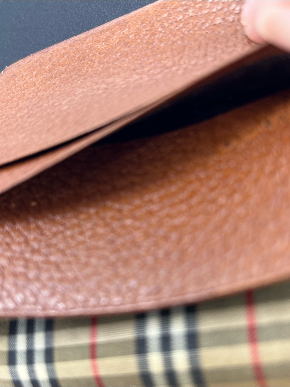 Vintage Burberrys Brown Leather Continental Long Wallet Nova Check England - Picture 10 of 15